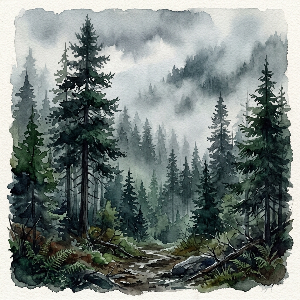 Foggy Pines Artwork